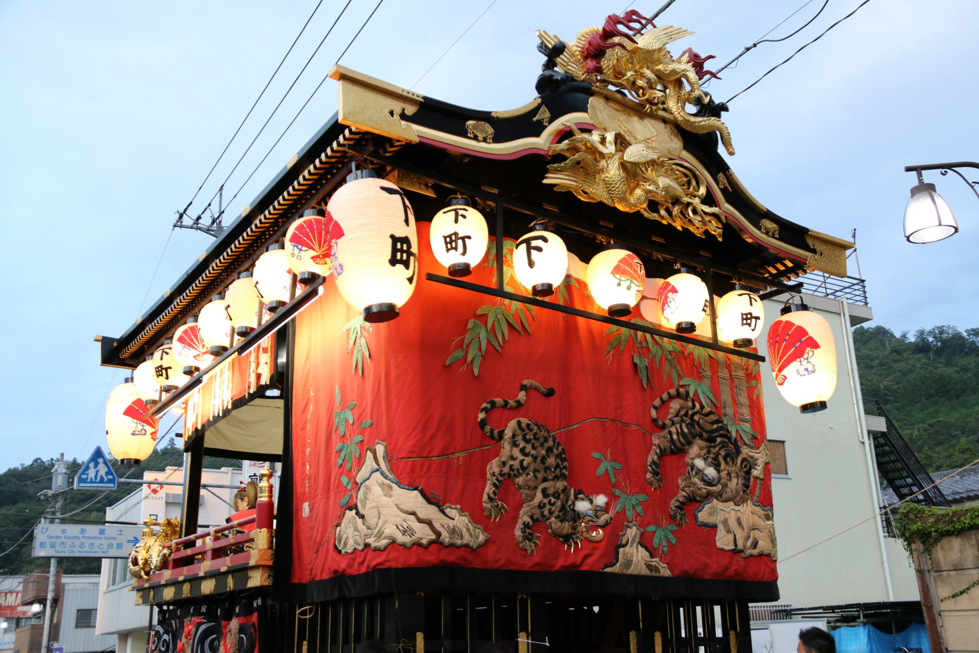 Hokusai festival banner displayed at Museum Tsuru