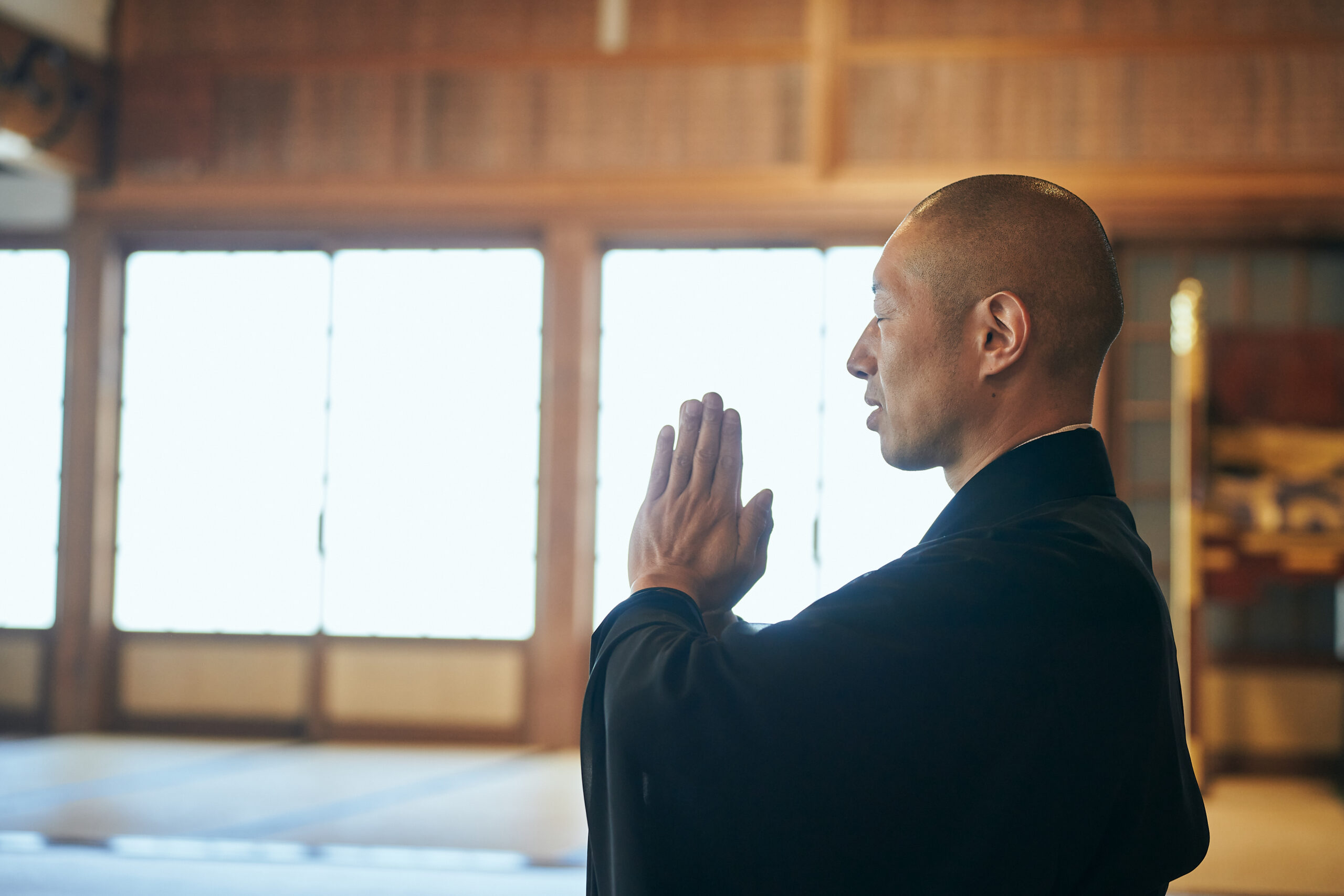 portrait of Rev. Chiken Kawaguchi, vice abbot of Koun-in Temple, sharing personal reflections on Zen practice