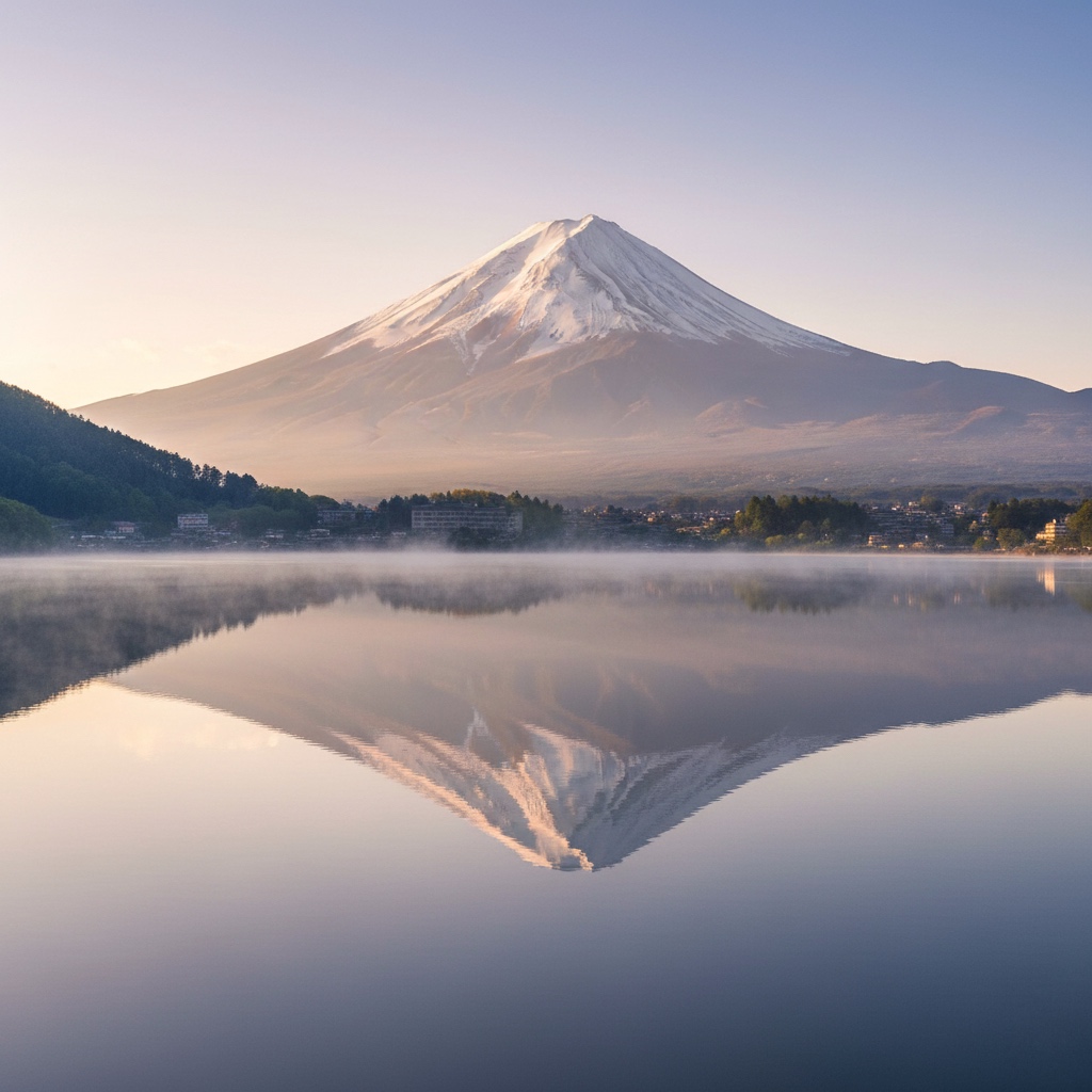 Mt Fuji travel guide with lakeside view at Lake Kawaguchi
