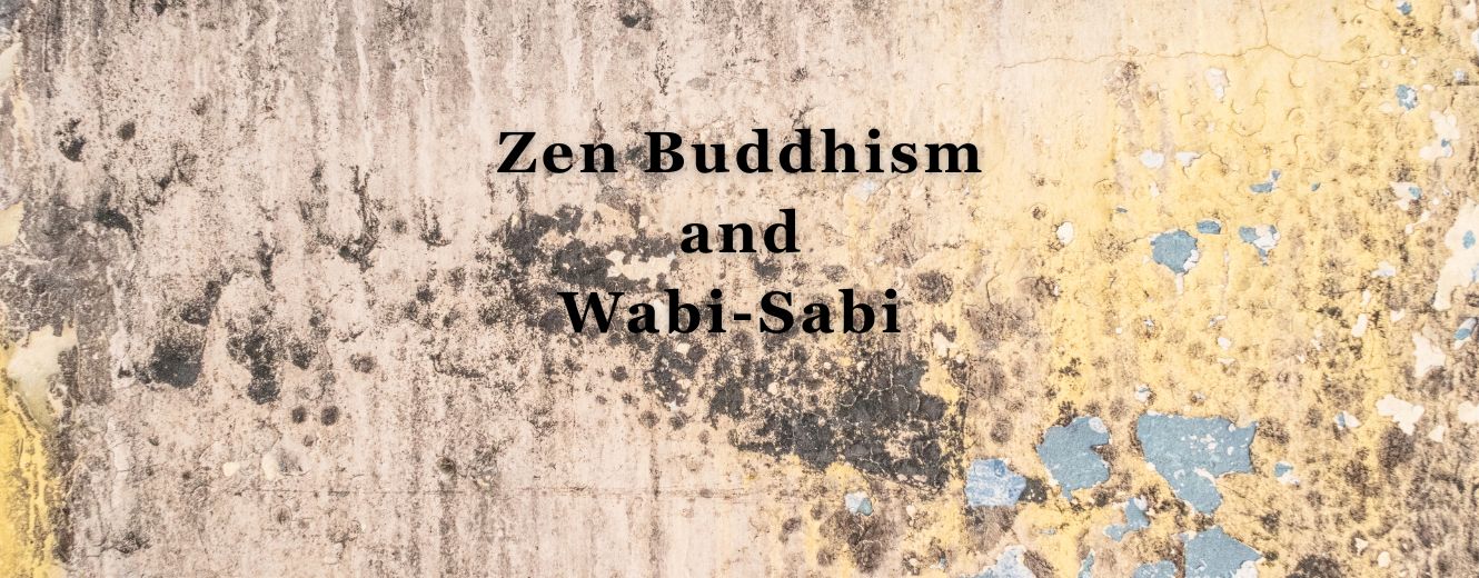 Weathered wall texture symbolizing the Zen Buddhist aesthetic of wabi-sabi — beauty in imperfection and impermanence