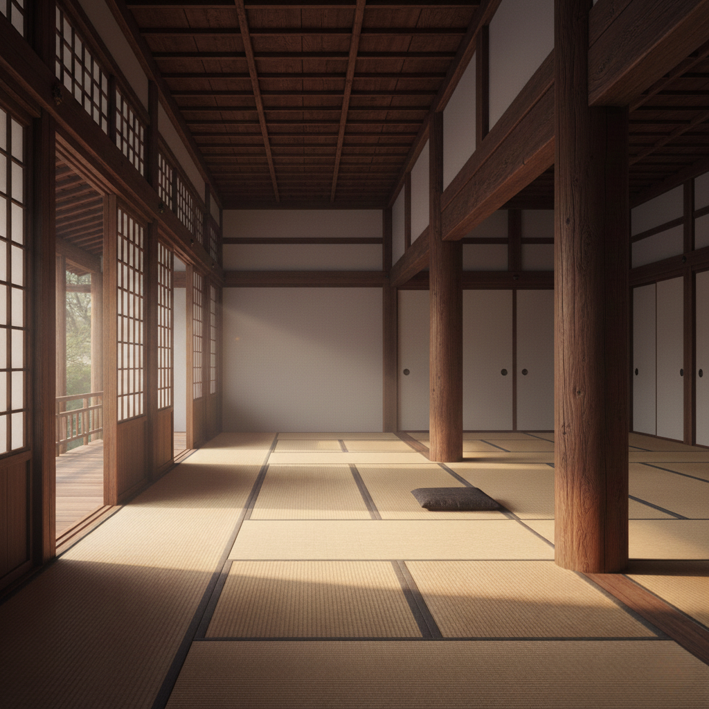 坐禅が始まる禅堂の静けさと朝の光｜禅宗の坐禅のはじまりを象徴する空間